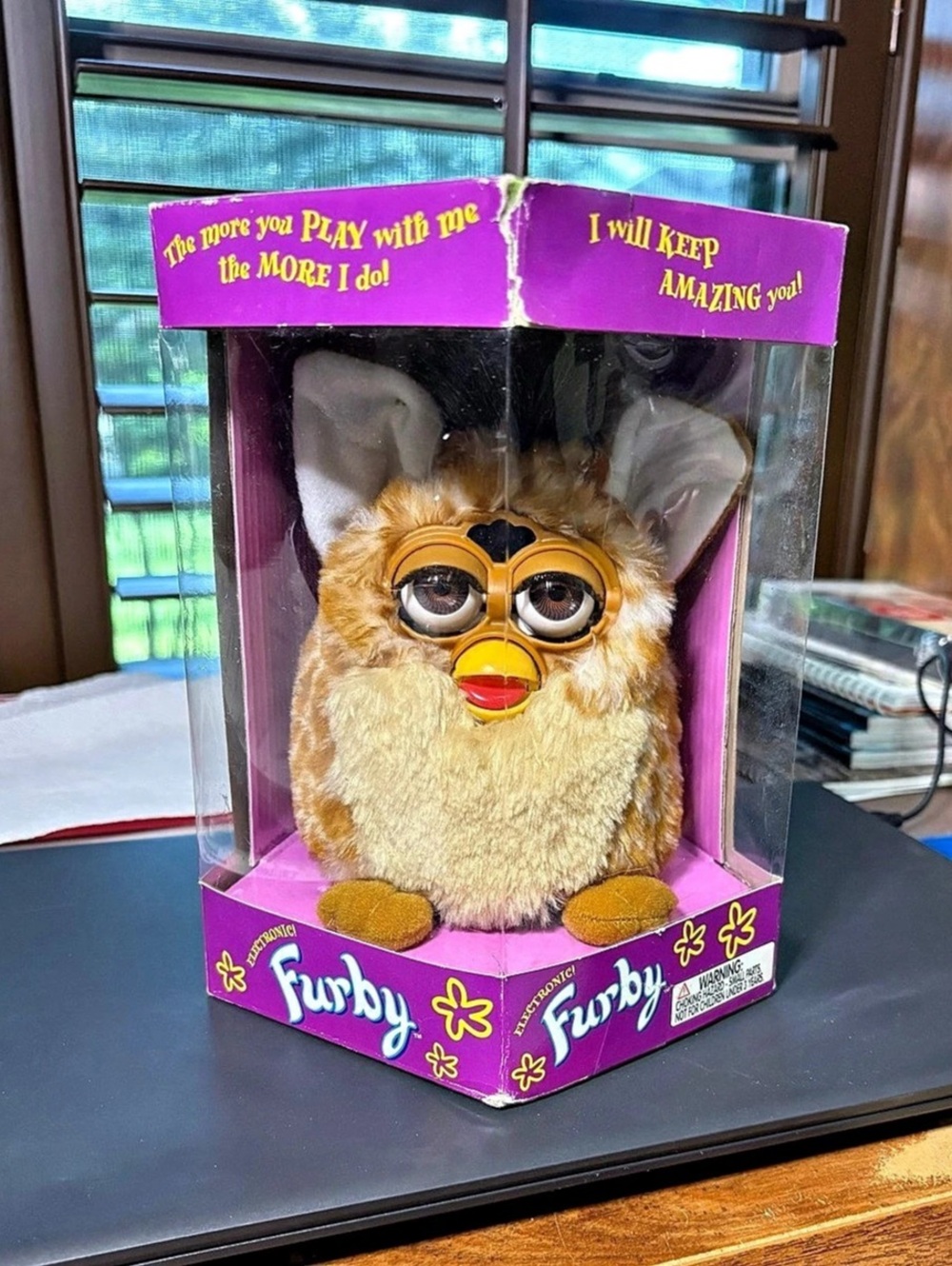 Furby Tiger Electronics Model 70-800 Electronic Toy in Yellow & Brown Like New